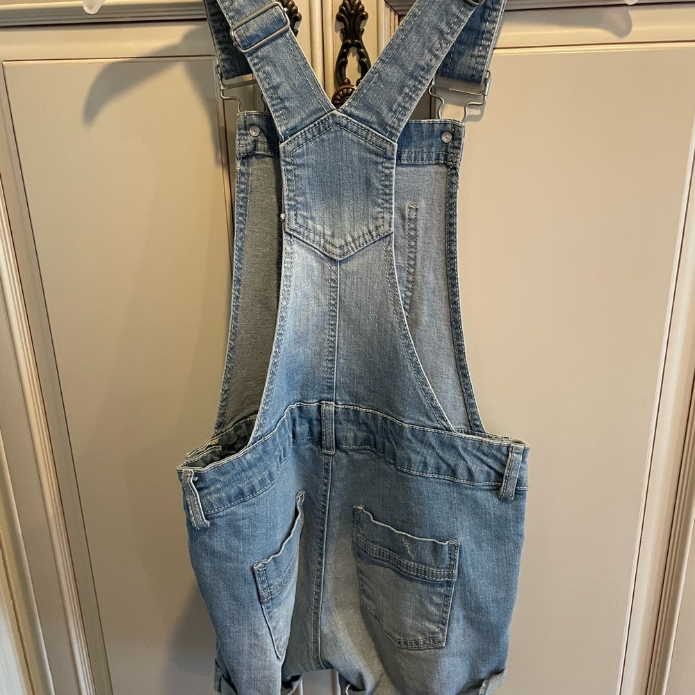 Bluespice Overalls Distressed Shorts size 0 - Picture 4 of 6